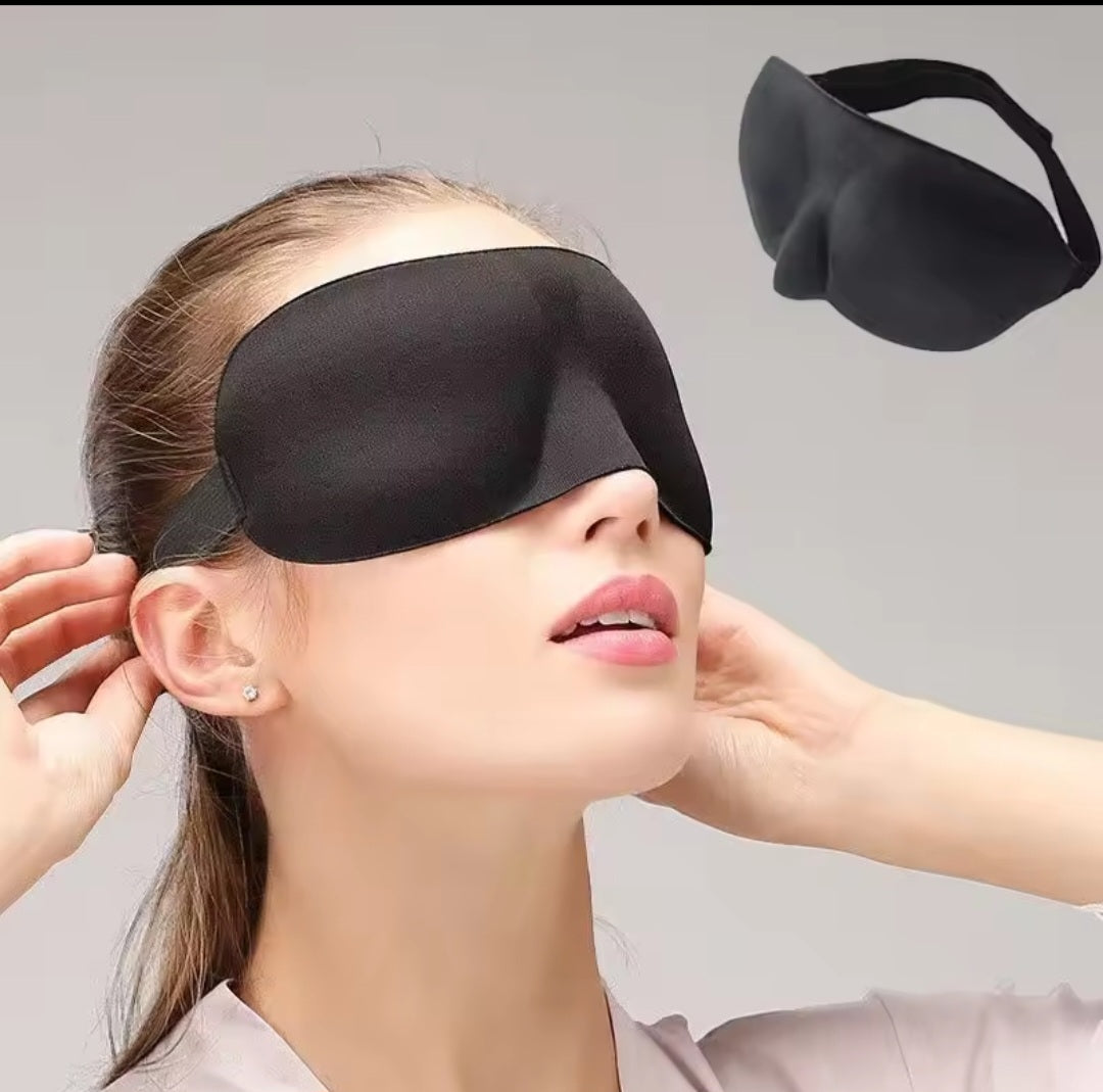 Masque de Nuit 3D Doux Couleur Rose – Aide au Sommeil
