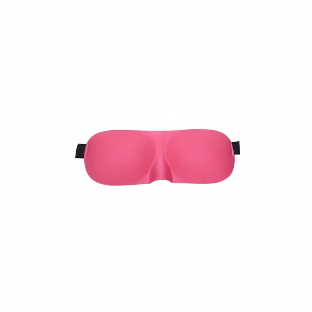 Masque de Nuit 3D Doux  Couleur Rose – Aide au Sommeil