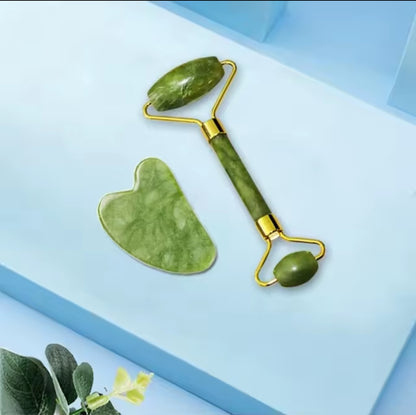 Set Gua Sha & Rouleau de Jade – Massage Visage Anti-Âge