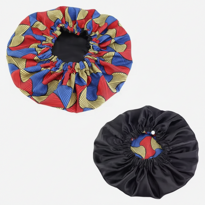 Bonnet de Nuit Satin Imprimé Africain – Double Face