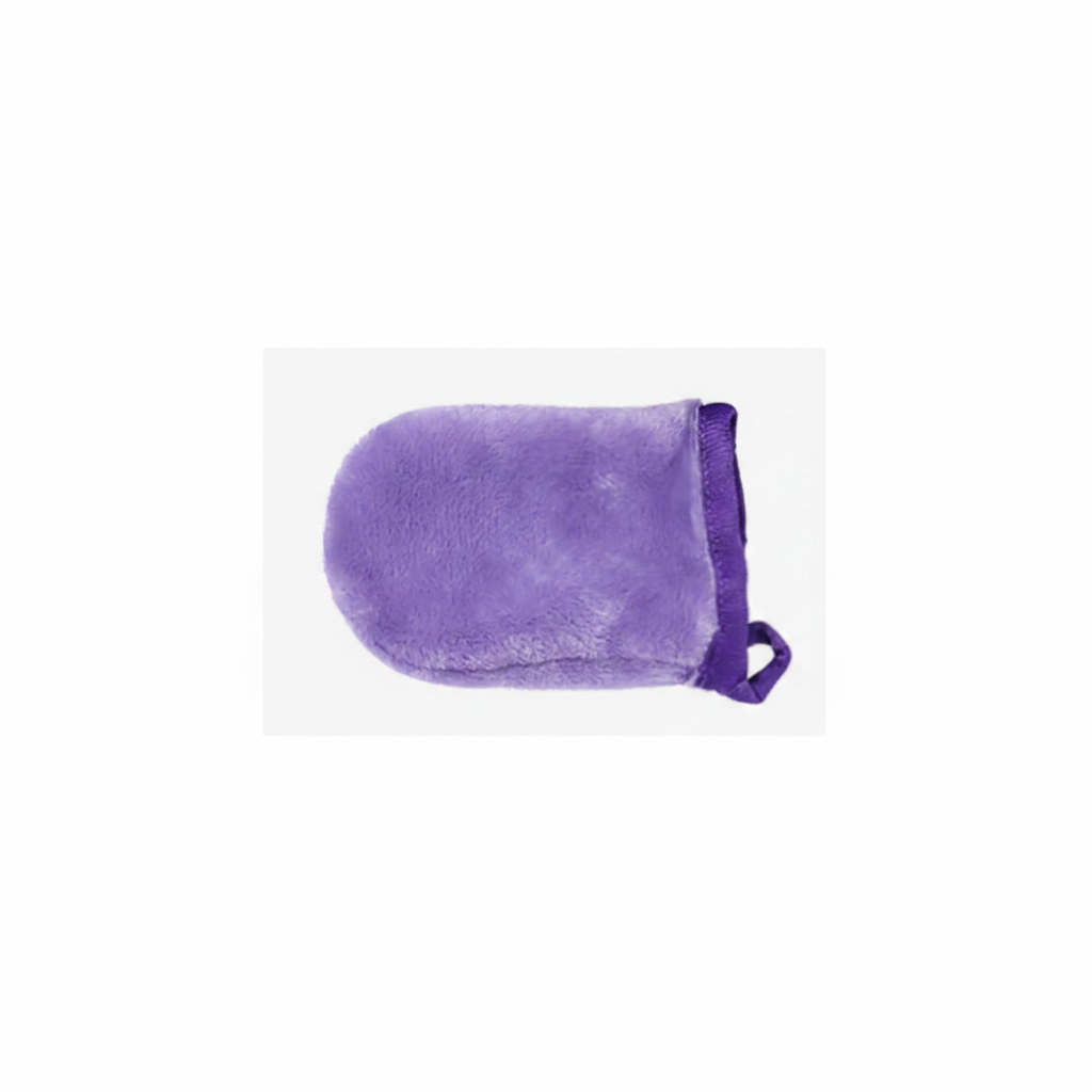 Gant Démaquillant Lavable en Microfibre – Violet Foncé