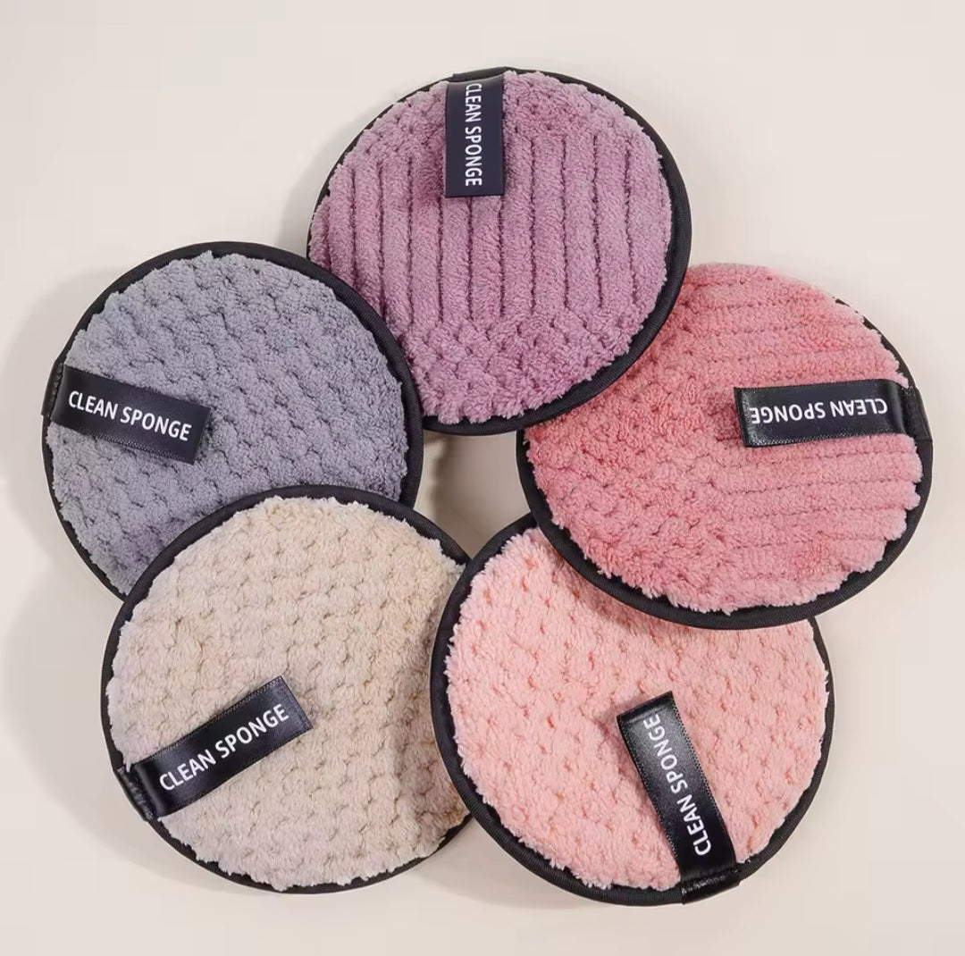 Disque Démaquillant Lavable en Polyester Doux – Clean Sponge