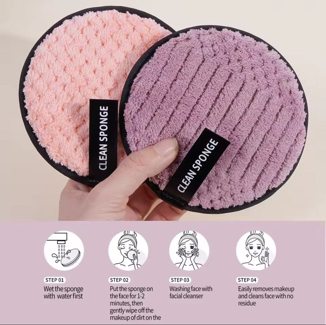 Disque Démaquillant Lavable en Polyester Doux – Clean Sponge