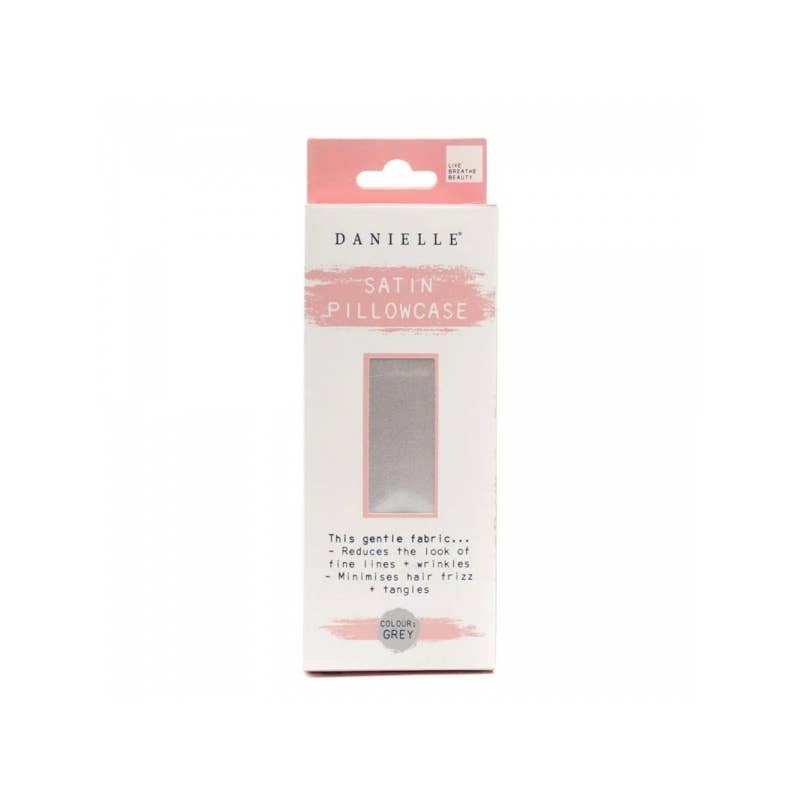 Taie d'oreiller en satin Danielle Gris