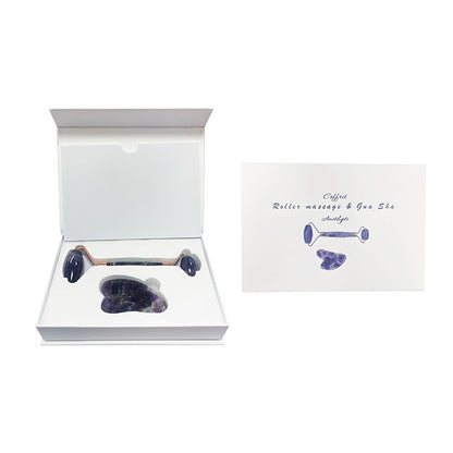 Coffret Gua Sha Améthyste – Drainage & Anti-Puffiness