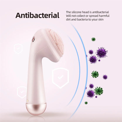 Brosse Nettoyante Faciale Électrique en Silicone - Massage Vibrant Rechargeable Étanche