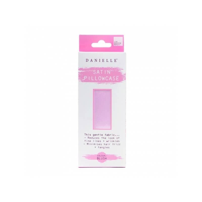 Taie d'oreiller en satin Danielle Rose blush