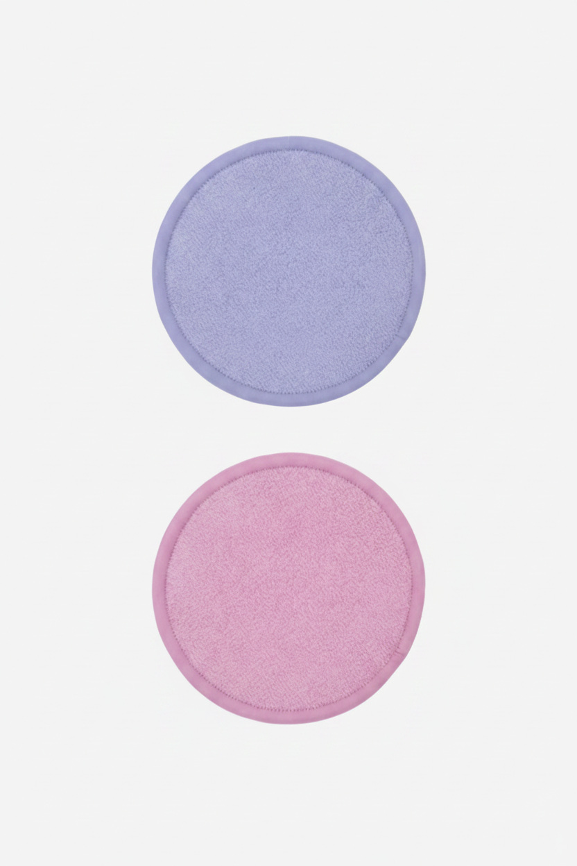 Tampon Démaquillant Lavable en Microfibre – Rose ou Violet