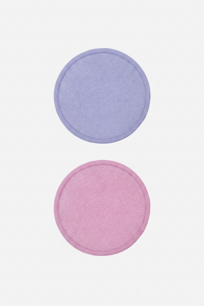 Tampon Démaquillant Lavable en Microfibre – Rose ou Violet