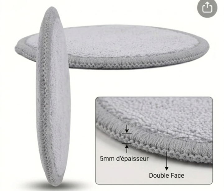 Disques Démaquillants Lavables en Microfibre – Lot de 2