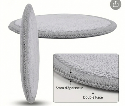 Disques Démaquillants Lavables en Microfibre – Lot de 2