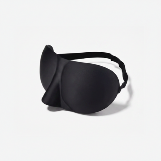 Bandeau de nuit 3D noir – Masque de sommeil concave moulé