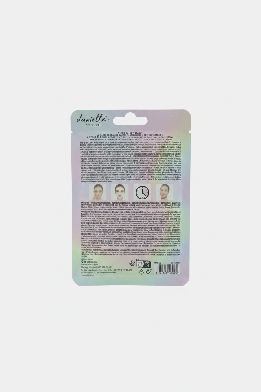 Masque en feuille hologramme Danielle pour le visage 1 pc
