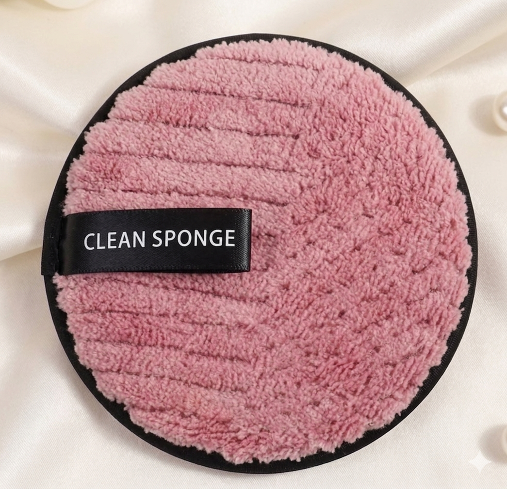 Disque Démaquillant Lavable en Polyester Doux – Clean Sponge