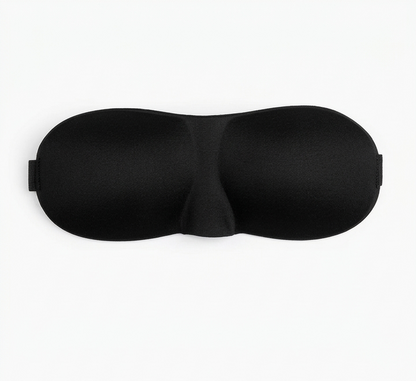 Bandeau de nuit 3D noir – Masque de sommeil concave moulé
