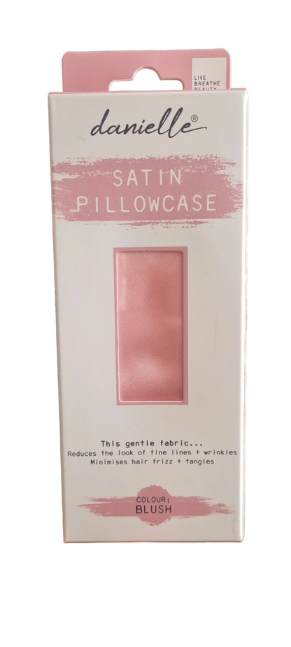 Taie d'oreiller en satin Danielle Rose blush