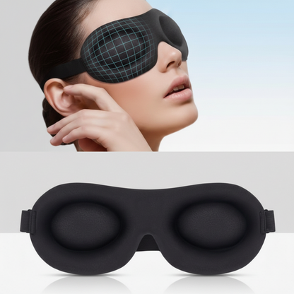 Masque de Nuit 3D Noir – Occultant Total Sommeil